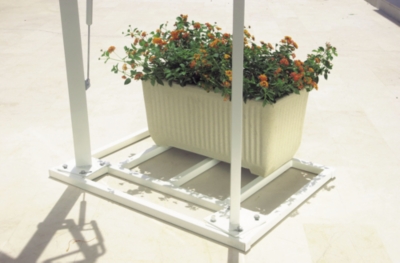 Socle double avec jardinière pourparasol Pag...